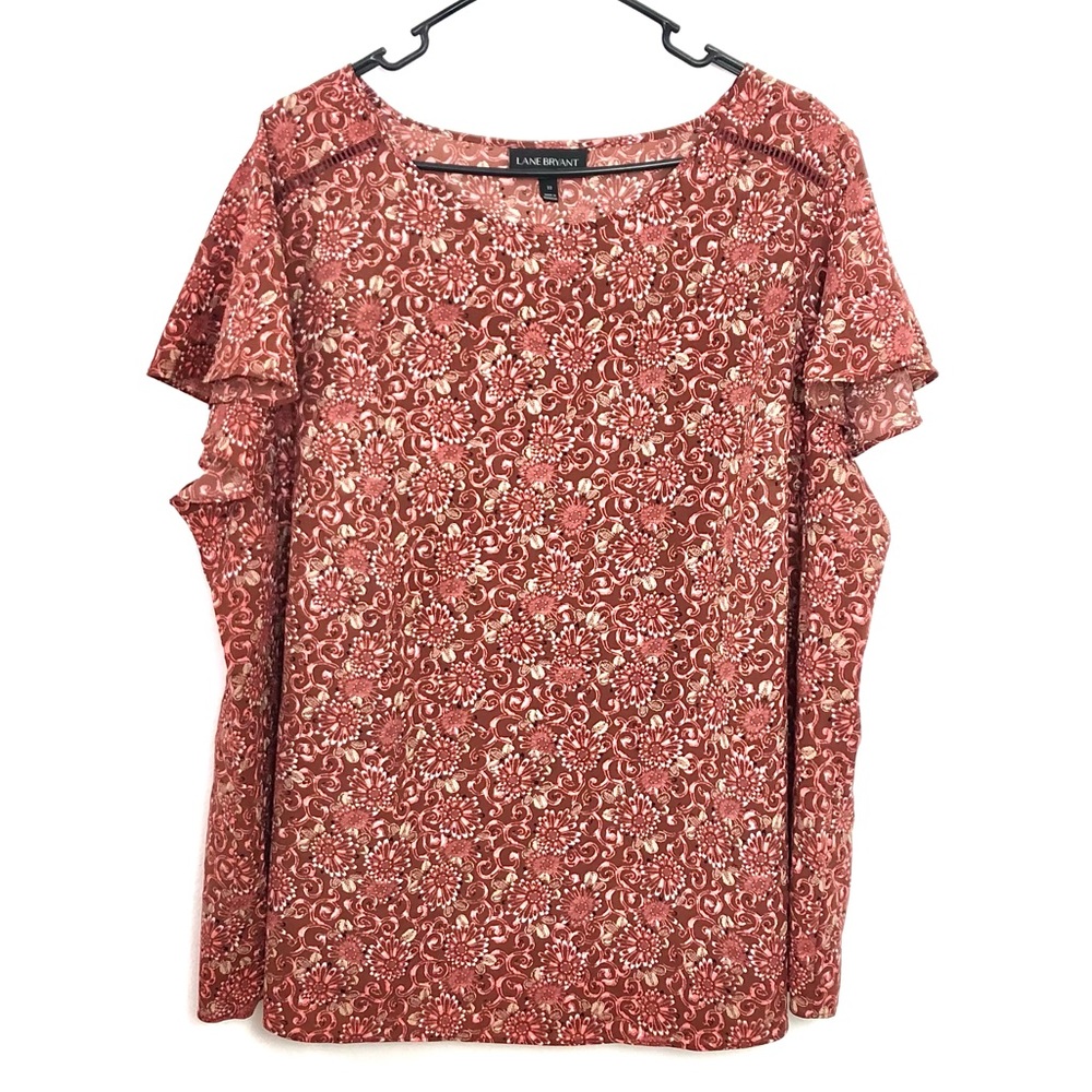 Lane Bryant Short Flutter Sleeve blouse. Size 22